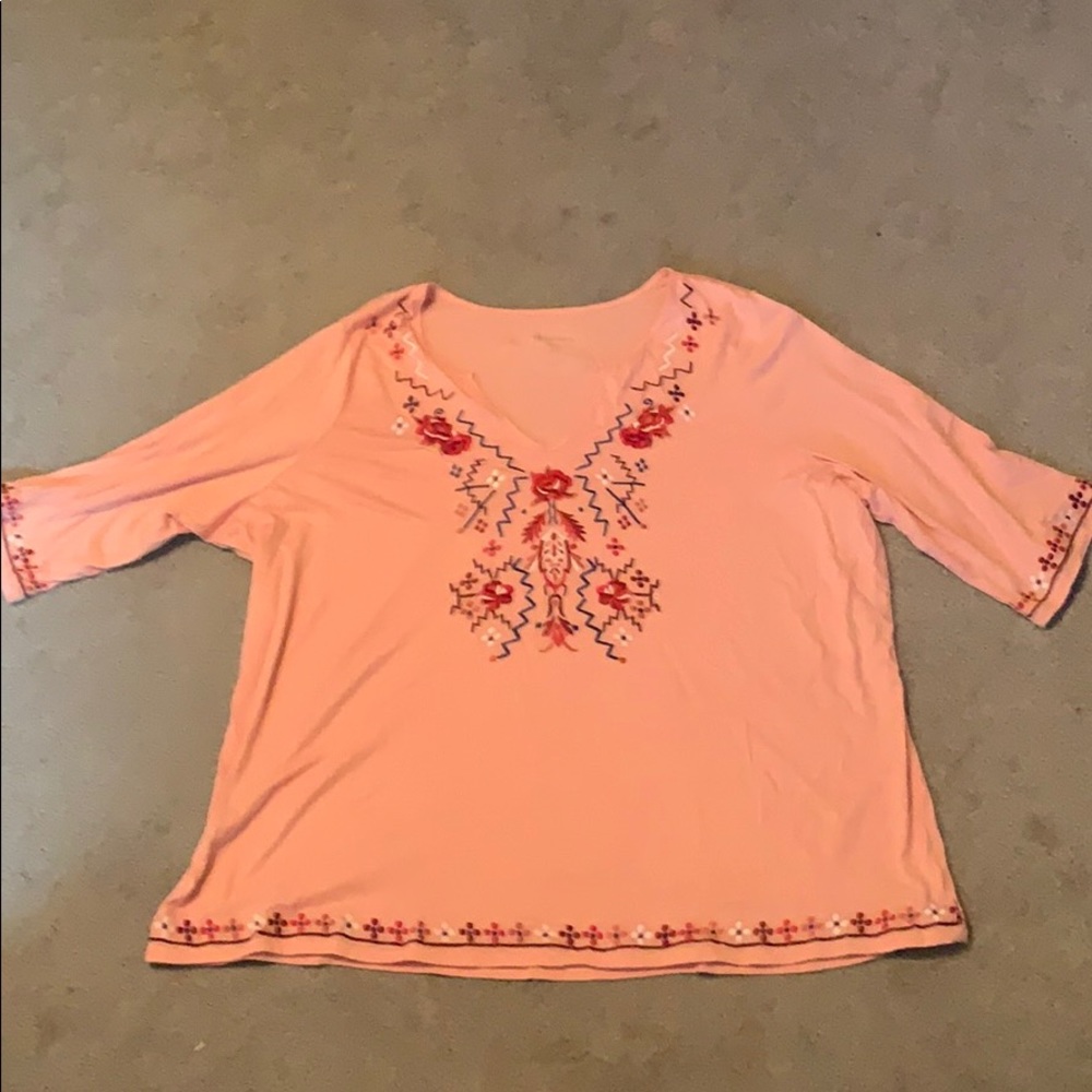 NWOT Woman Within Coral Top 3X
